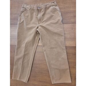mens carhartt Utility pants Loose Original‎ Fit 40x31 Brown 42x33 Canvas